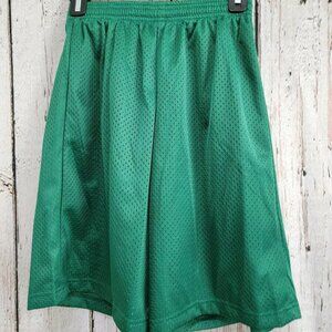 Men's Adult Size Small A4 Green Mesh Drawstring Basketball Workout Shorts 9" NeW